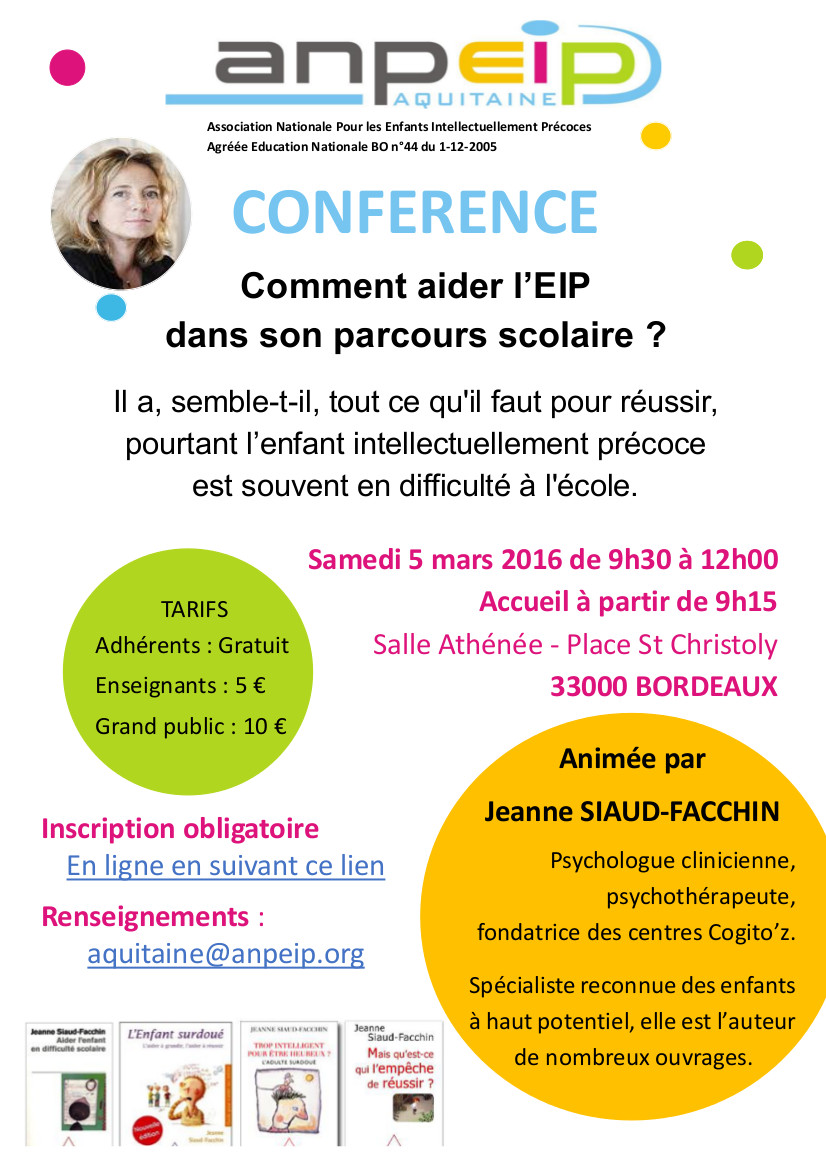2016 03 05 Conférence Jeanne Siaud Facchin