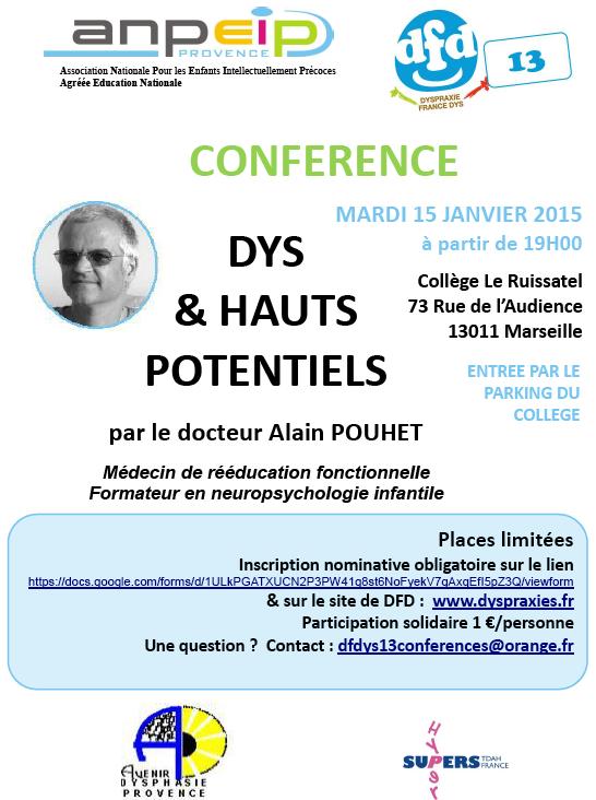 AfficheConf Pouhet Dys   Janvier 2015